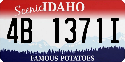 ID license plate 4B1371I