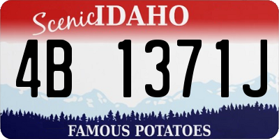 ID license plate 4B1371J
