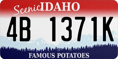 ID license plate 4B1371K