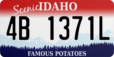 ID license plate 4B1371L