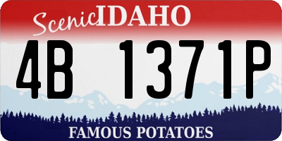 ID license plate 4B1371P