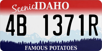 ID license plate 4B1371R