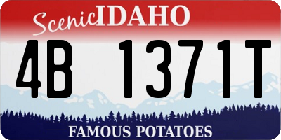 ID license plate 4B1371T