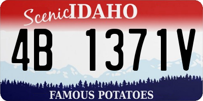 ID license plate 4B1371V