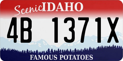 ID license plate 4B1371X