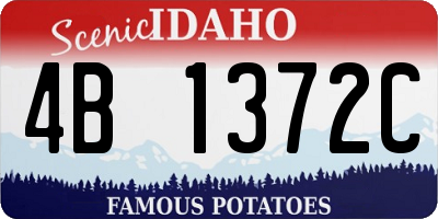 ID license plate 4B1372C