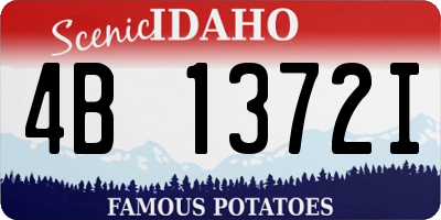 ID license plate 4B1372I