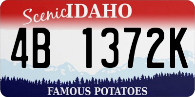 ID license plate 4B1372K