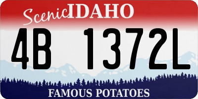 ID license plate 4B1372L