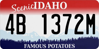ID license plate 4B1372M