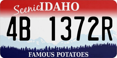 ID license plate 4B1372R