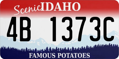 ID license plate 4B1373C