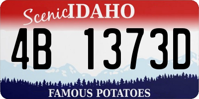 ID license plate 4B1373D