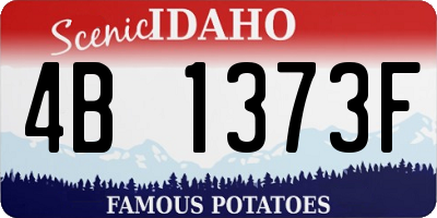 ID license plate 4B1373F