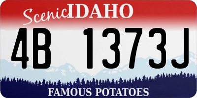 ID license plate 4B1373J
