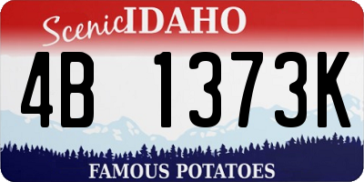 ID license plate 4B1373K