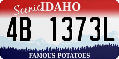 ID license plate 4B1373L
