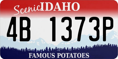 ID license plate 4B1373P
