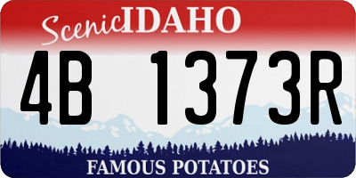 ID license plate 4B1373R
