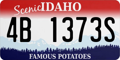 ID license plate 4B1373S