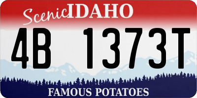 ID license plate 4B1373T