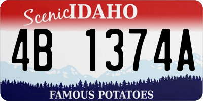 ID license plate 4B1374A