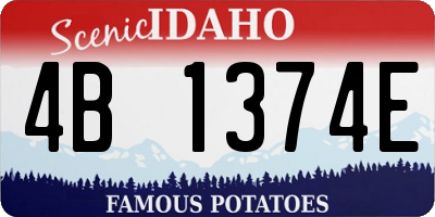 ID license plate 4B1374E