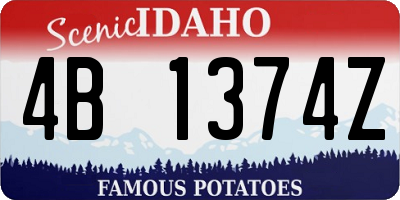 ID license plate 4B1374Z