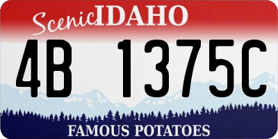 ID license plate 4B1375C