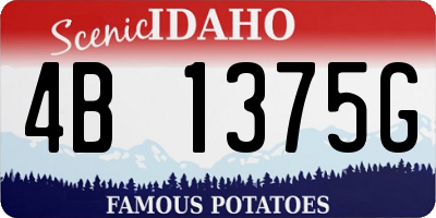 ID license plate 4B1375G