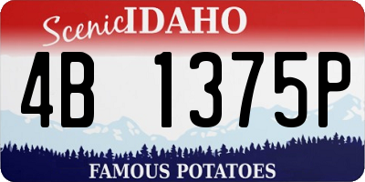 ID license plate 4B1375P