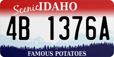 ID license plate 4B1376A