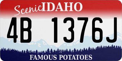 ID license plate 4B1376J