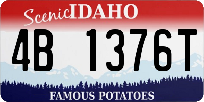 ID license plate 4B1376T
