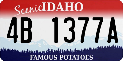 ID license plate 4B1377A