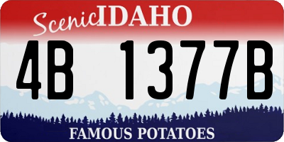 ID license plate 4B1377B