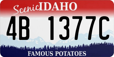 ID license plate 4B1377C