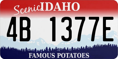 ID license plate 4B1377E