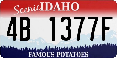ID license plate 4B1377F