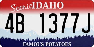 ID license plate 4B1377J