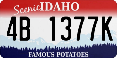 ID license plate 4B1377K