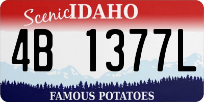 ID license plate 4B1377L