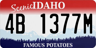 ID license plate 4B1377M