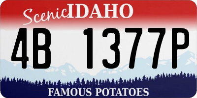 ID license plate 4B1377P