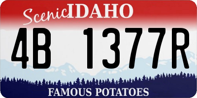 ID license plate 4B1377R