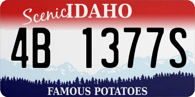 ID license plate 4B1377S