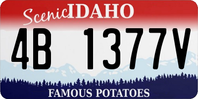 ID license plate 4B1377V