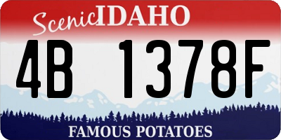 ID license plate 4B1378F