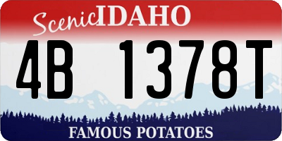 ID license plate 4B1378T
