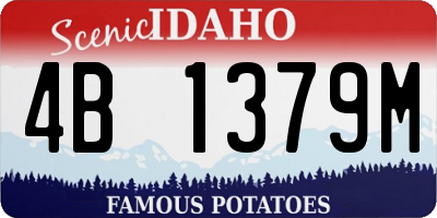 ID license plate 4B1379M